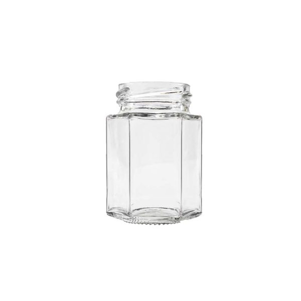 6oz hexagon glass jars with Lids Wholesale - Image 2