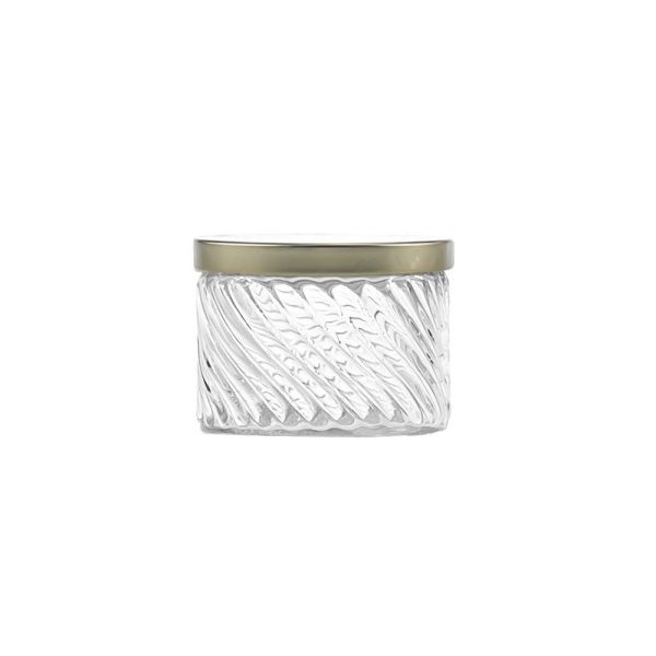 Small glass candle jars with lids