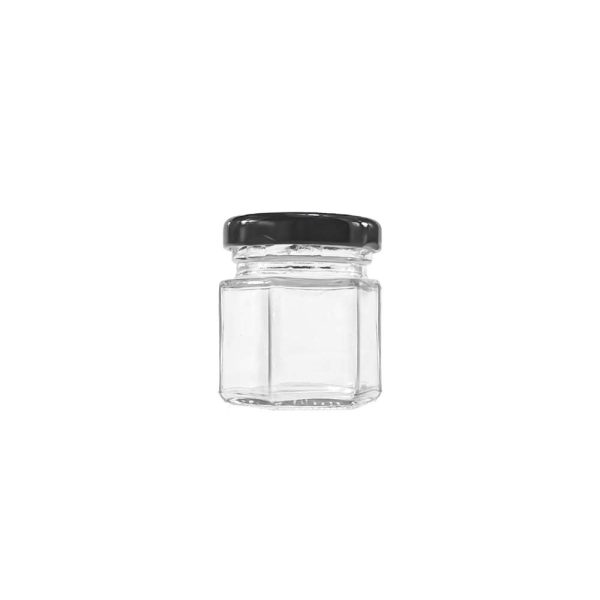 1.5 oz Mini Hexagon Glass Jars In Bulk
