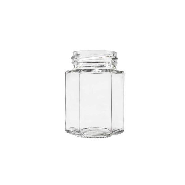 6oz hexagon glass jars with Lids - Image 2